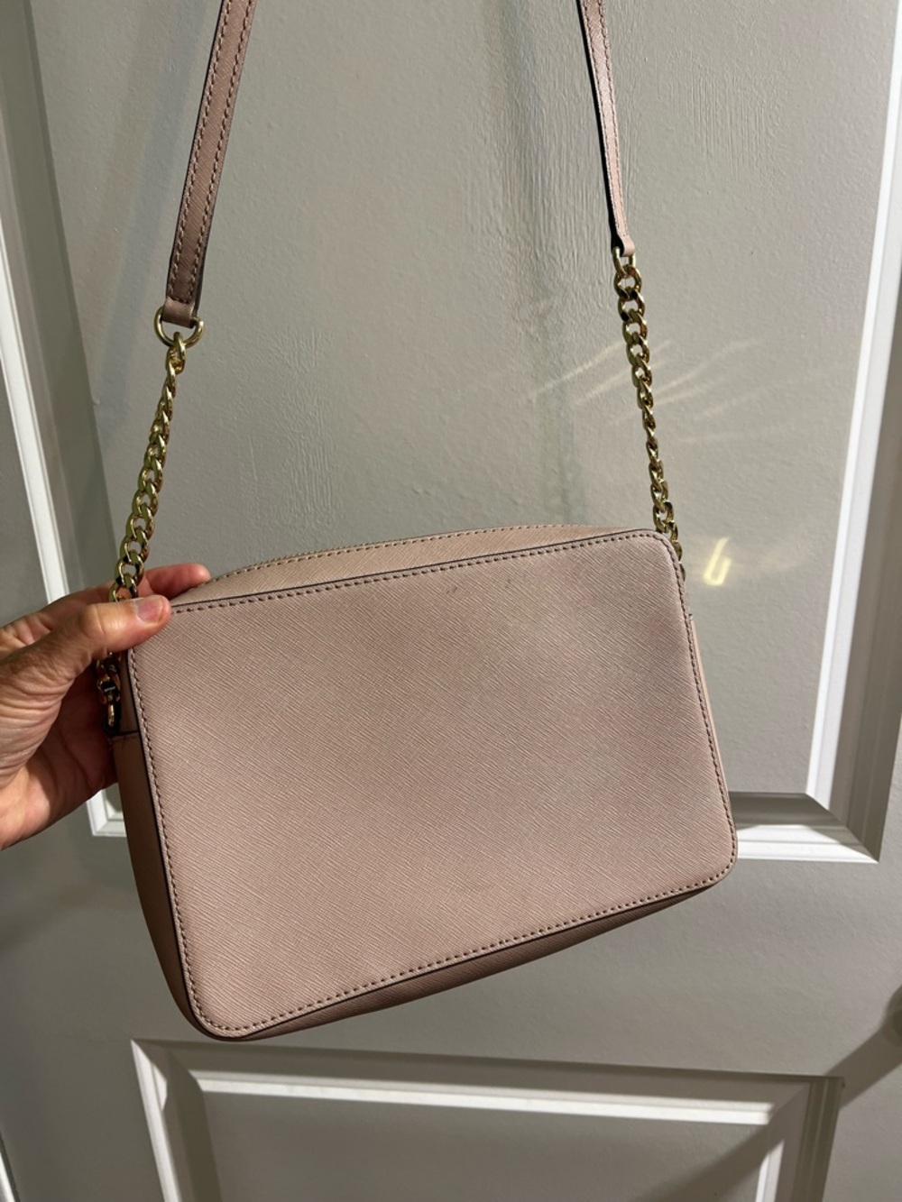 Michael Kors Tan Leather Crossbody Bag - Picture 3 of 10